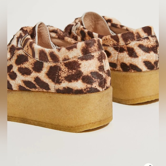 Loeffler Randall Tabitha Bracco knotted Chukka Animal Print Platform Shoes - Picture 5 of 16